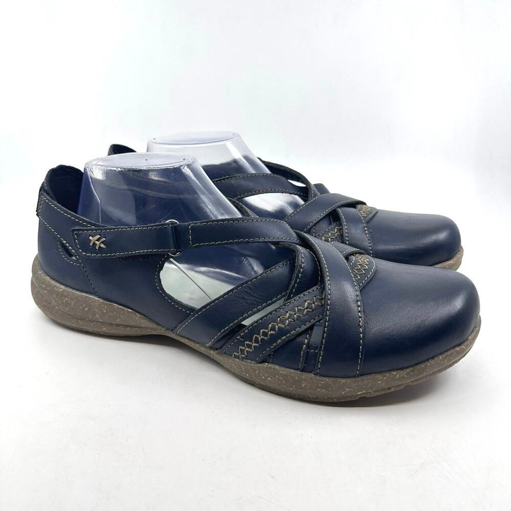 Clarks Roseville Step Flats Round Toe Closed Toe Leather Navy Womens Size US 11M - Picture 2 of 8